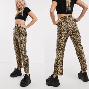 ASOS The Ragged Priest Leopard Faux Leather Pants